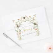 She found her Honey Wildflower Bridal Shower Vierkante Sticker (Envelop)