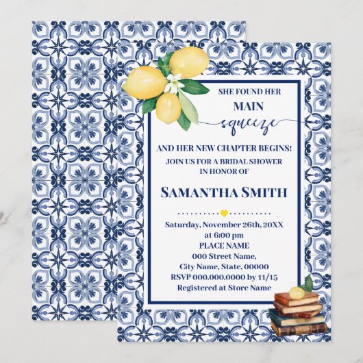 She Found Her Main Squeeze Bridal Shower Save The Date (Voorkant / Achterkant)