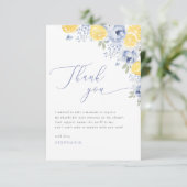 She Found Her Main Squeeze Lemon Bridal Shower Bedankkaart (Staand voorkant)