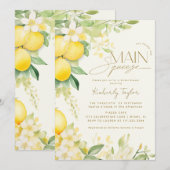 She Found Her Main Squeeze Lemon Bridal Shower Inv Kaart (Voorkant / Achterkant)