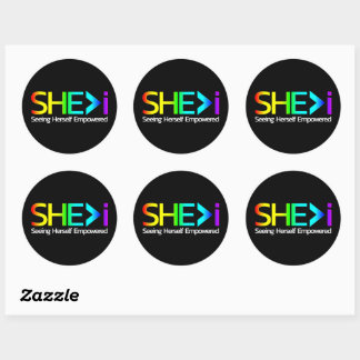 SHE>i Zien dat ze zichzelf machtig maken Ronde Sticker