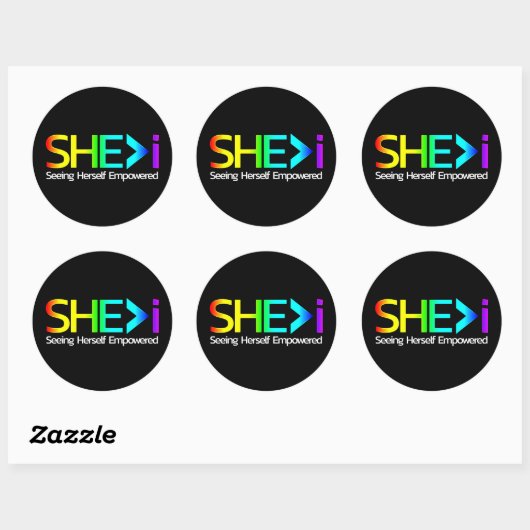 SHE>i Zien dat ze zichzelf machtig maken Ronde Sticker (Vel)