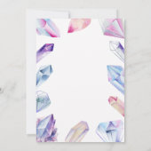 She Is A Gem Stone Crystal Birthday Invitation Kaart (Achterkant)