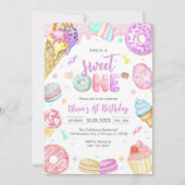 She is a Sweet One Birthday Party Invitation (Devant)