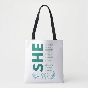 SHE Is Me Inspirerende Vrouwen Empowerment Trui Draagtas