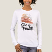 She Is Power - Abstracte vrouwelijke lijnkunst met Tri-Blend Shirt (Voorkant volledig)