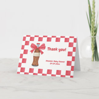 She is Ready to Pop Soda Bottle Baby Shower Bedankkaart