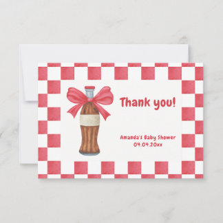 She is Ready to Pop Soda Bottle Baby Shower Bedankkaart