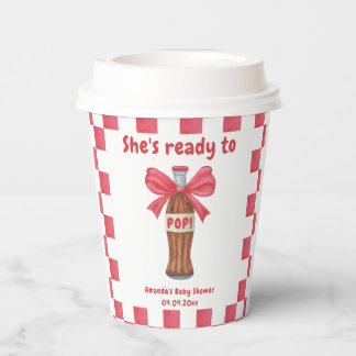 She is Ready to Pop Soda Bottle Baby Shower Papieren Bekers