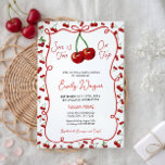 She is The Cherry on Top Baby Shower Invitation<br><div class="desc">Announce your little one's arrival with this adorable She is The Cherry on Top baby shower invitation,  featuring a hand-painted watercolor cherrys and a matching back design.</div>