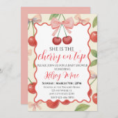 She Is The Cherry On Top Invitation (Devant / Derrière)