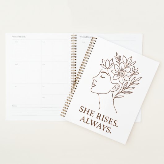 She Rises. Always — Minimalist Empowerment Design (Devant avec enveloppe)
