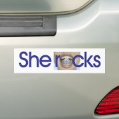 SHE ROCKS Bumpersticker (Op auto)