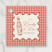 She’s ready to pop baby shower bedankjes labels (Voorkant)