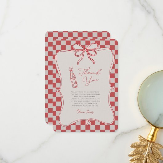 She’s ready to pop baby shower bedankkaart (Voorkant / Achterkant in situ)