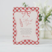 She’s ready to pop baby shower bedankkaart (Staand voorkant)