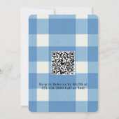 She’s Ready To Pop Boy Baby Shower Kaart (Achterkant)