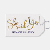 She Said Yes Cadeaulabel (Voorkant (Horizontaal))