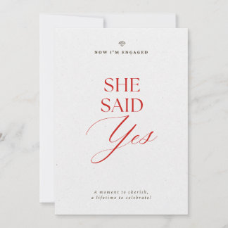 She Said Yes Engagement Party Invitation