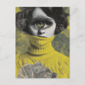 She sees money surreal briefkaart (Voorkant)
