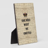 She who must be obeyed fotoplaat (Zijkant)