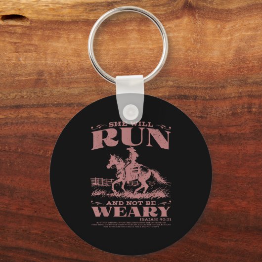 She Will Run And Not Be Weary Sleutelhanger (Voorkant)