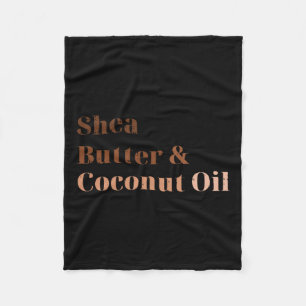 Shea boter en kokosolie zwarte geschiedenis maand fleece deken
