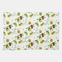 Shea/Coffee Bean Patterned Tea Towel