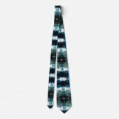 Shear Blue Western Pattern Mannen Necktie Stropdas (Achterkant)