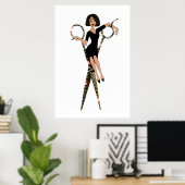 "Shear Diva" Afrikaanse Amerikaanse diva Poster (Thuiskantoor)