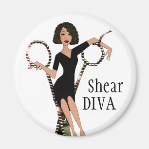 "Shear DIVA" Afro-Américain Diva Magnet