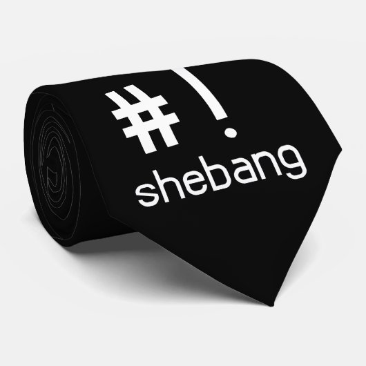 shebang stropdas. - één logo stropdas (Opgerold)