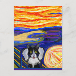 Sheba's Scream, Parody The Scream, Fine Art Briefkaart