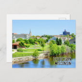 Sheboygan Wisconsin Lake Briefkaart (Voorkant / Achterkant)
