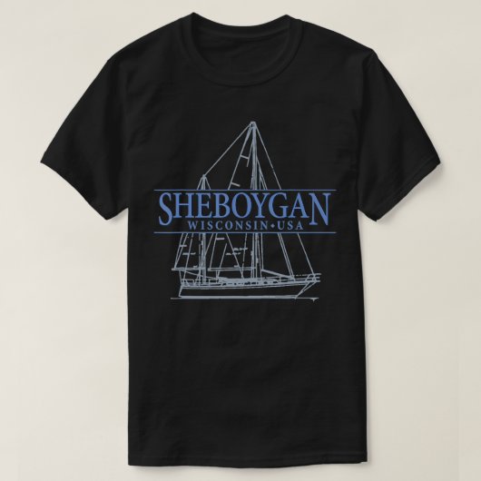 Sheboygan Wisconsin Sailing T-shirt (Design voorkant)