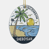 Sheboygan Wisconsin Vintage Keramisch Ornament (Rechts)