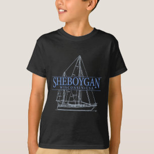 Sheboygan Wisconsin Vintage Zeilen T-shirt