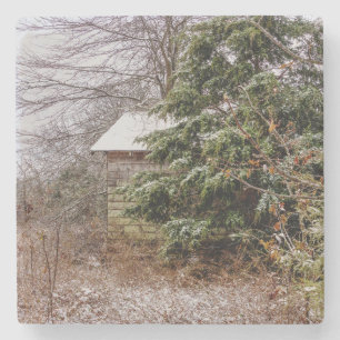 Shed Abandoned Stenen Onderzetter