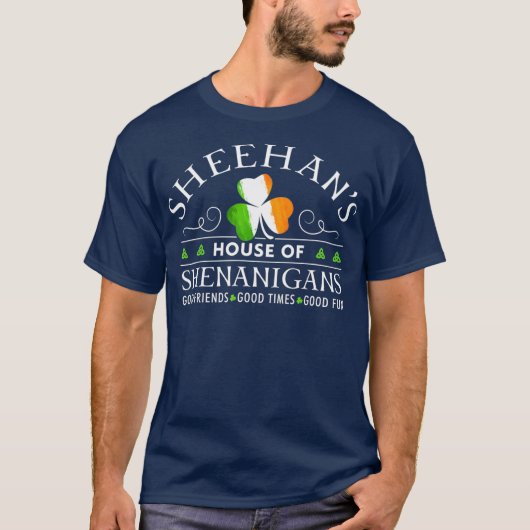 Sheehan House of Shenanigans St Patricks Day T-shirt (Voorkant)