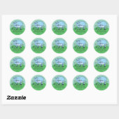 Sheep and lamb ronde sticker (Vel)