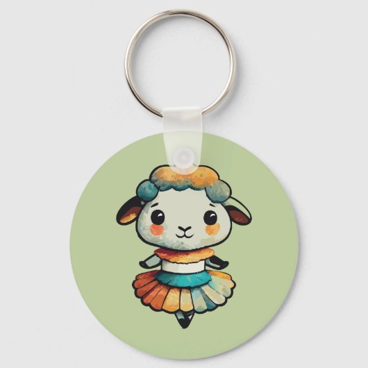 Sheep Ballerina Sleutelhanger (Achterkant)
