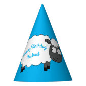 Sheep Birthday Party Cute Cartoon Feesthoedjes (Voorkant)