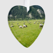 Sheep Boerderij Shepherd Dated Photo Custom Ornament (voorkant)