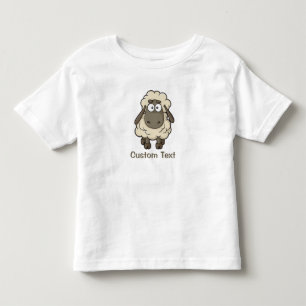 Sheep Cartoon Beige Kinder Shirts
