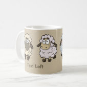 Sheep Cartoon Beige Koffiemok (Voorkant links)