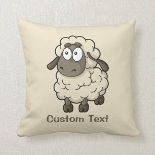 Sheep Cartoon Beige Kussen