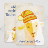 Sheep casquette tricot crochet artisanat carte de (Devant / Derrière)