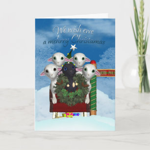 Sheep Christmas Kaart - Black Sheep Holiday Kaart