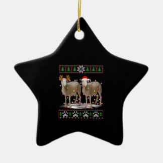 Sheep Christmas Tree Lights | Santa Animal Gift Keramisch Ornament