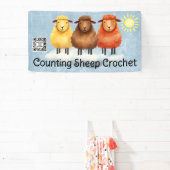 Sheep crochet knitting craft show booth display spandoek (Insitu)